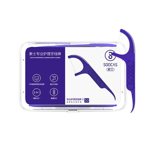 Зубная нить Soocas Dental Floss Pick, 1 упаковка, 50 шт.